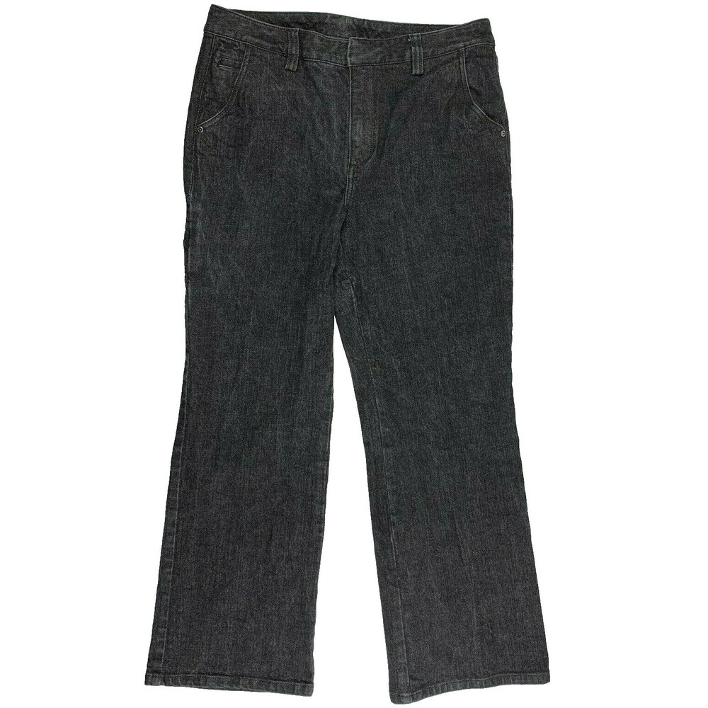 Duluth Trading Co. Jeans Womens Sz 10x29 Black Faded Denim Pants Style 21201